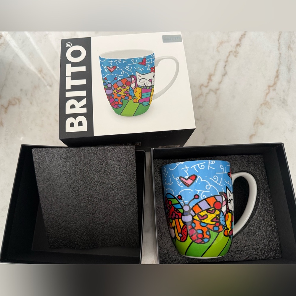 Britto Colorful Coffee Mug- Best Friends